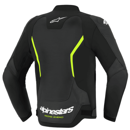 Chaqueta ALPINESTARS GP Force V2 Leather Airflow Black / Yellow Fluo