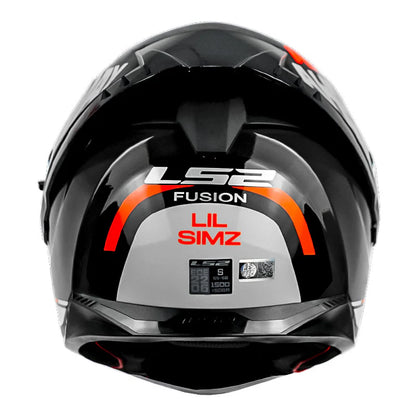 Ls2 Fusion ff806 Lil Simz Black Neon Orange
