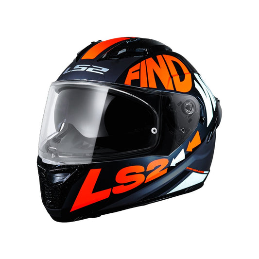 Ls2 Fusion ff806 Lil Simz Black Neon Orange